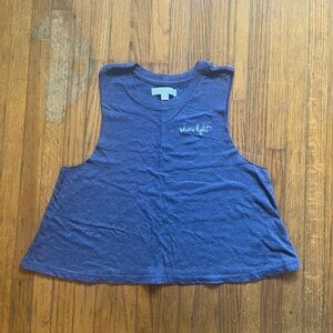 Spiritual Gangster Navy Tank with Embroidered “Shine Light”